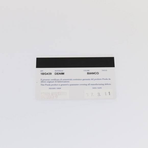 PRADA Bijoux Canapa PM Hand Bag Canvas 2way Gray Silver Auth 85622 - Picture 12 of 16